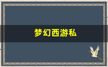 <strong>私服发布网站：梦幻西游私(梦幻西游手游版</strong>